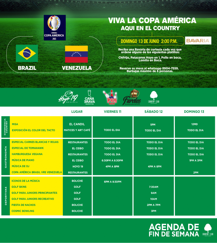 Agendafindesemana11jun2021